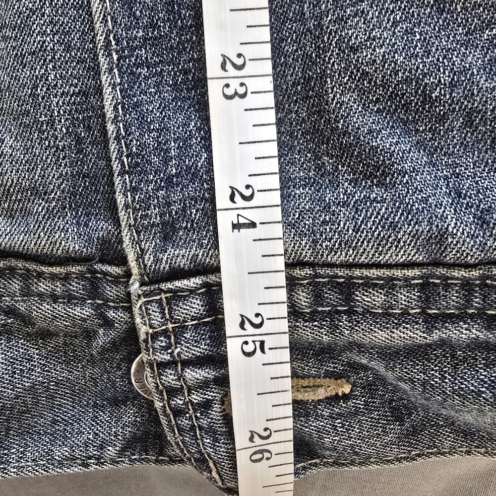 VintageWindRiver Men's Denim Jacket with Tan Corduroy Collar Size S Or Women's M - Picture 12 of 13